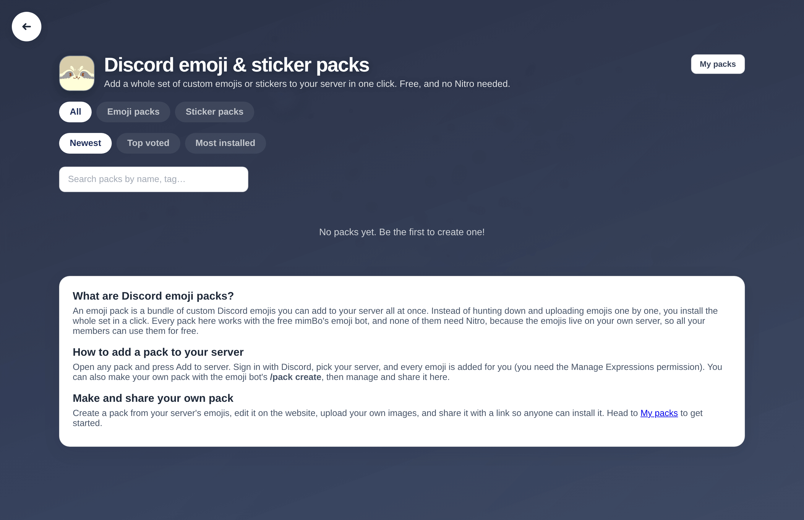 The public emoji pack library